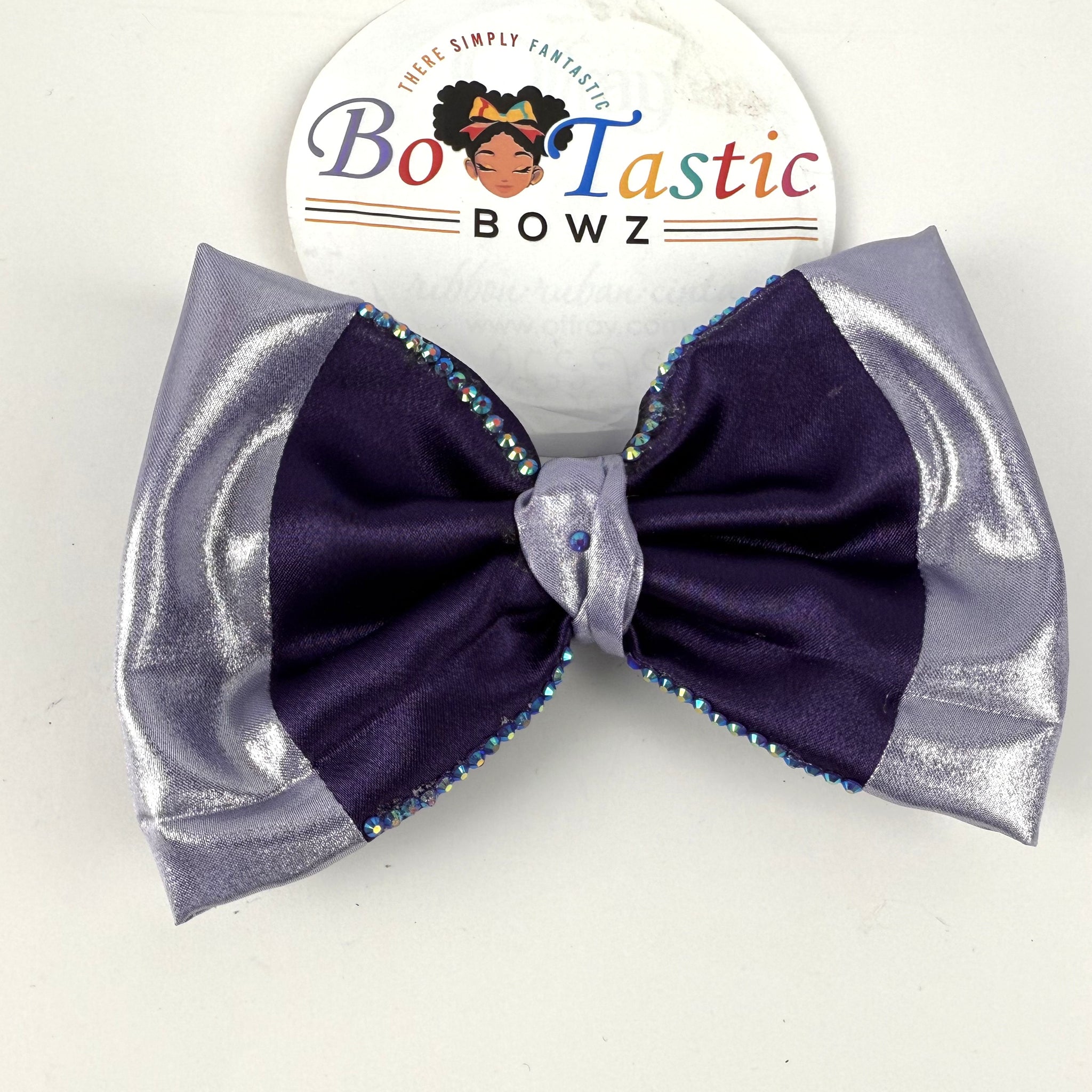 Bo Tastic purple Rhinestones