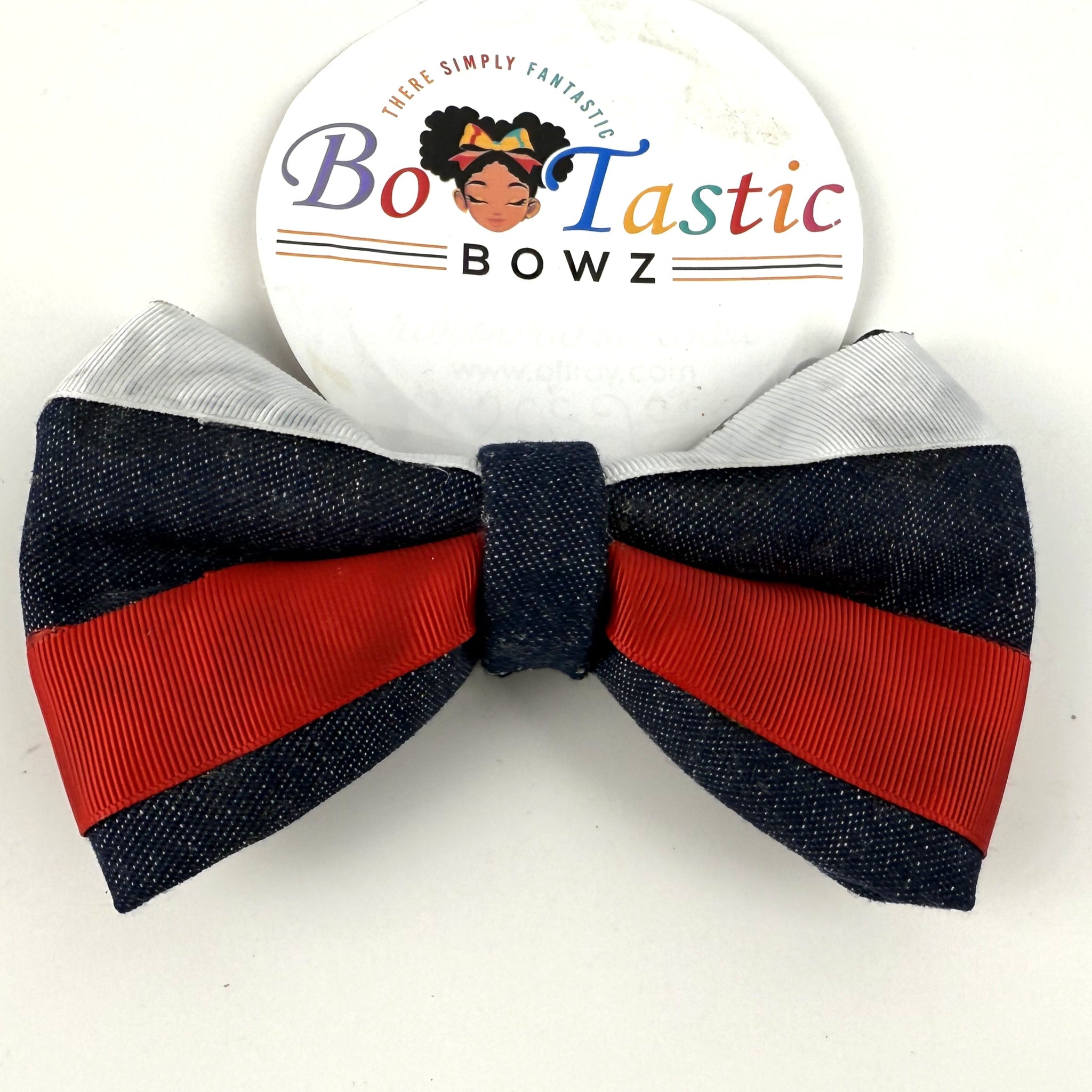 Bo Tastic TM Signature Denim Red white & Blue