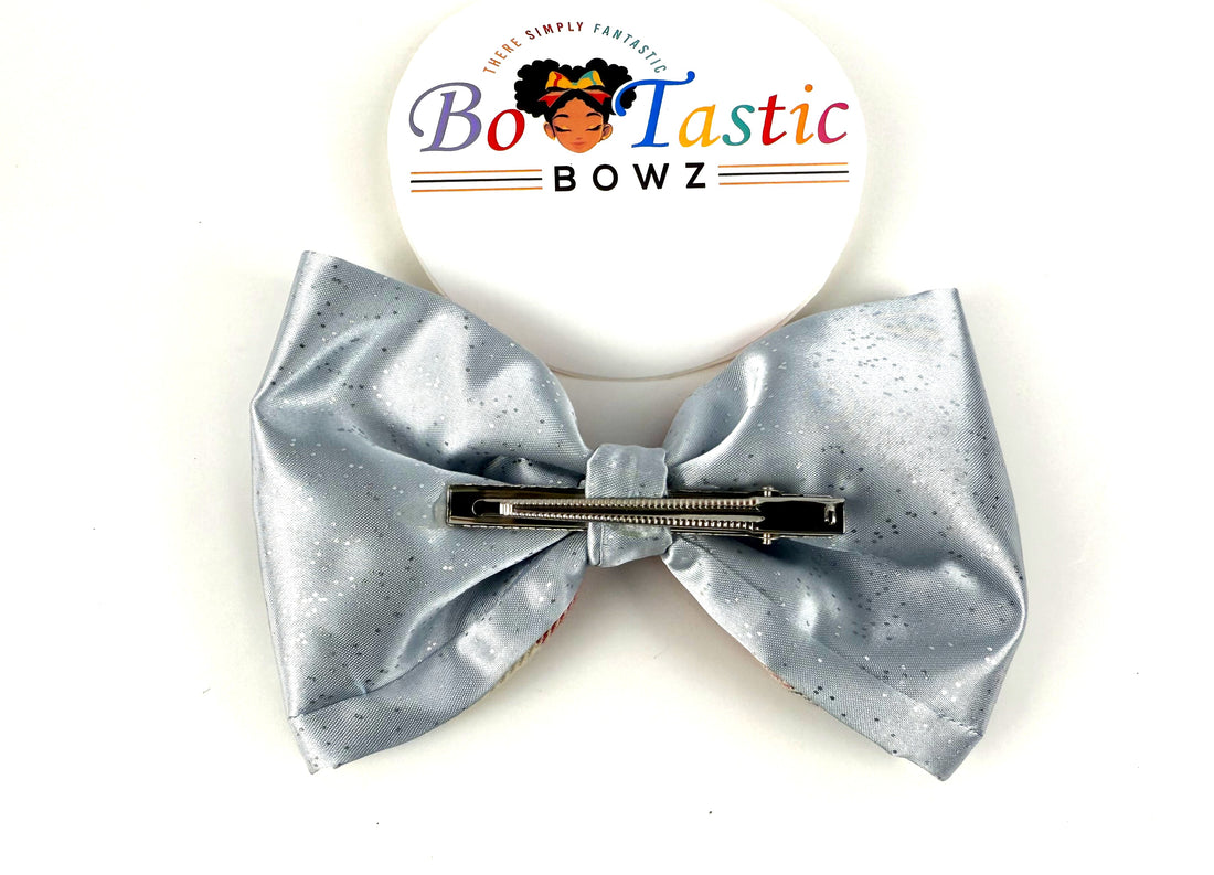 Bo Tastic Plaid sliver glitter & pink